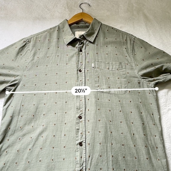 Katin Men’s Sage Short Sleeve Button-Up Shirt M Micro Print Casual Surf Style - Picture 5 of 9